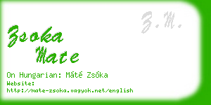 zsoka mate business card