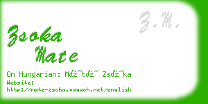 zsoka mate business card